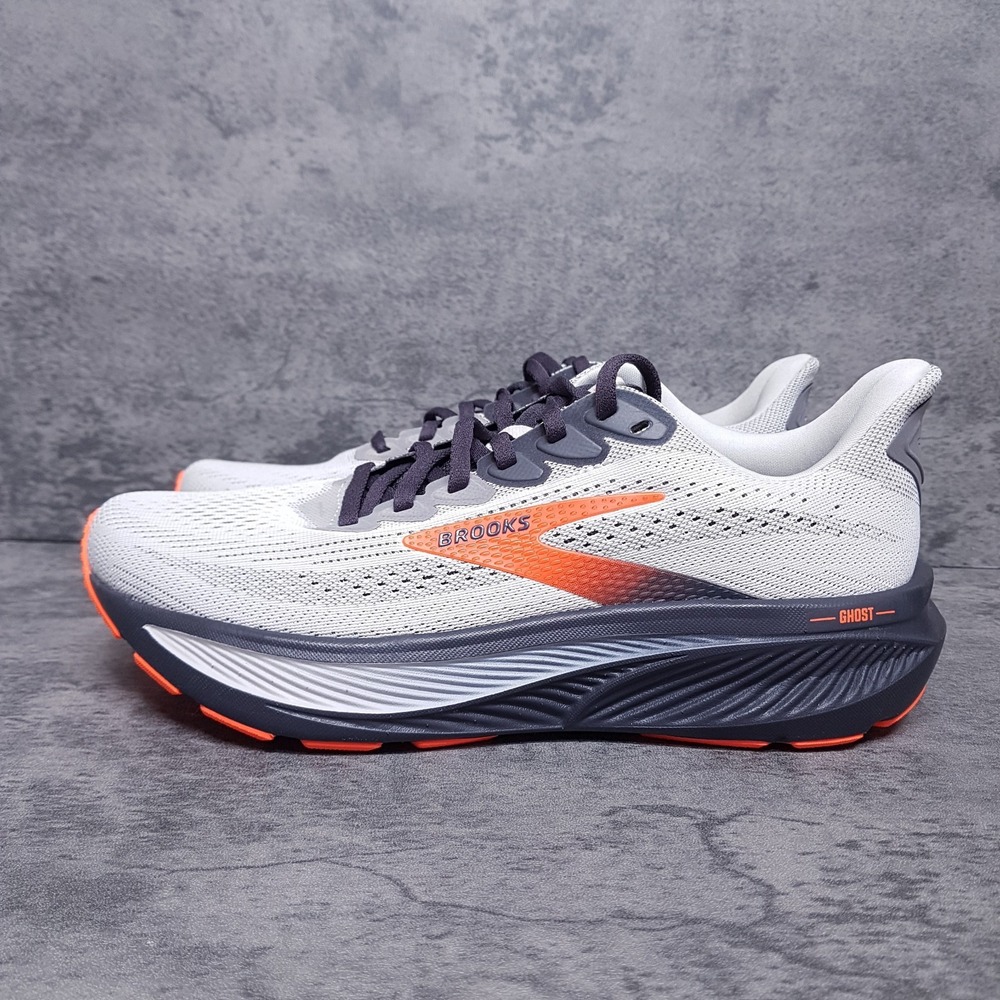 BROOKS Ghost 17 Running Shoes Mens 8 Grey Orange 110442 1D 048
